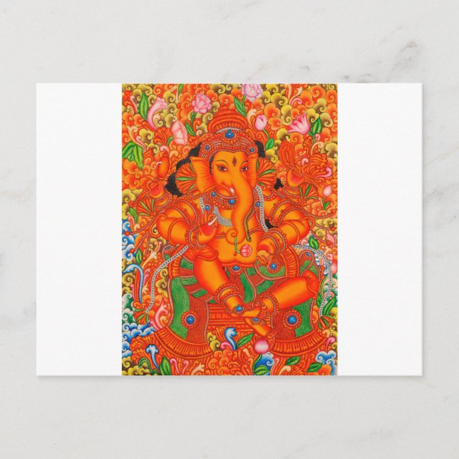 CARTE POSTALE LE SEIGNEUR DE L'INDIEN DU SUD GANESH TANJORE PEIN (Devant)