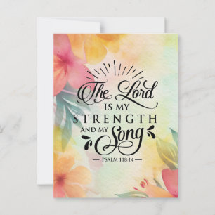 Carte Postale Le Seigneur est ma Force et ma Chanson
