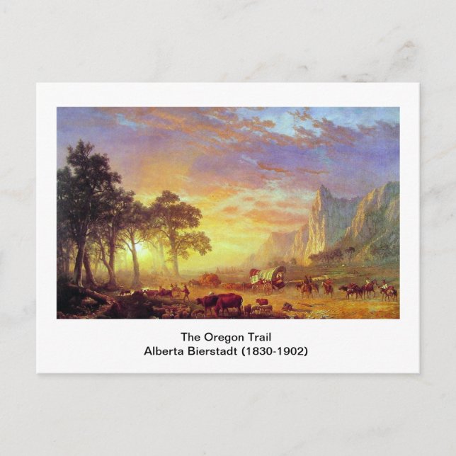 Carte Postale Le sentier de l'Oregon, Albert Bierstadt (Devant)