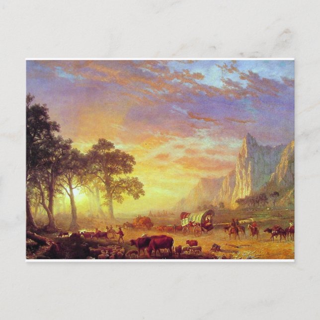 Carte Postale Le sentier de l'Oregon - Albert Bierstadt (Devant)