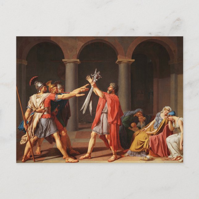 Carte Postale Le serment de la Horatii par Jacques-Louis David (Devant)