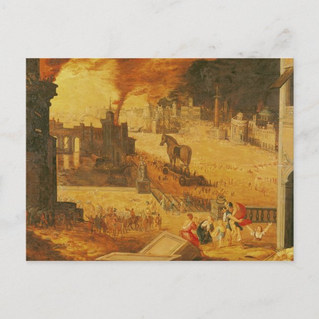 Carte Postale Le siège de Troie (Devant)