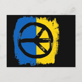 Carte Postale Le signe de la paix pour l'Ukraine