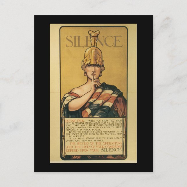 Carte Postale Le silence de la Seconde Guerre mondiale (Devant)
