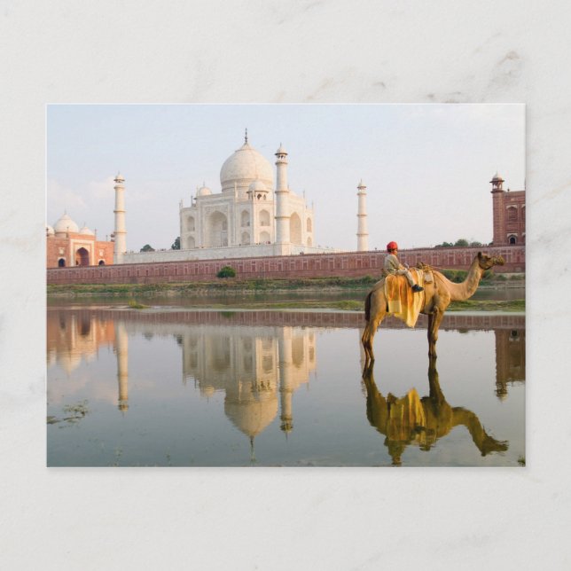 Carte Postale Le site de sépulture du temple Taj Mahal, célèbre  (Devant)