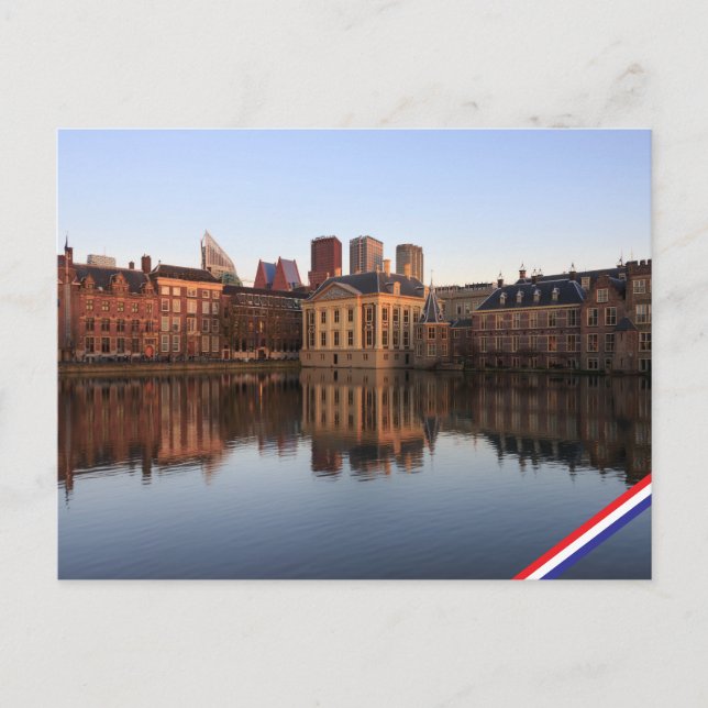 Carte Postale Le skyline de La Haye dans la Pays-Bas (Devant)