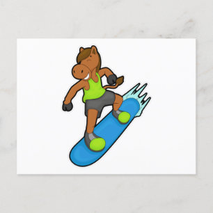 Carte Postale Le snowboarder de Horse
