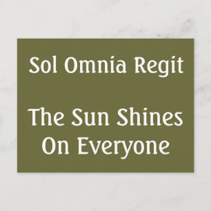 Carte Postale Le soleil brille - citation latine