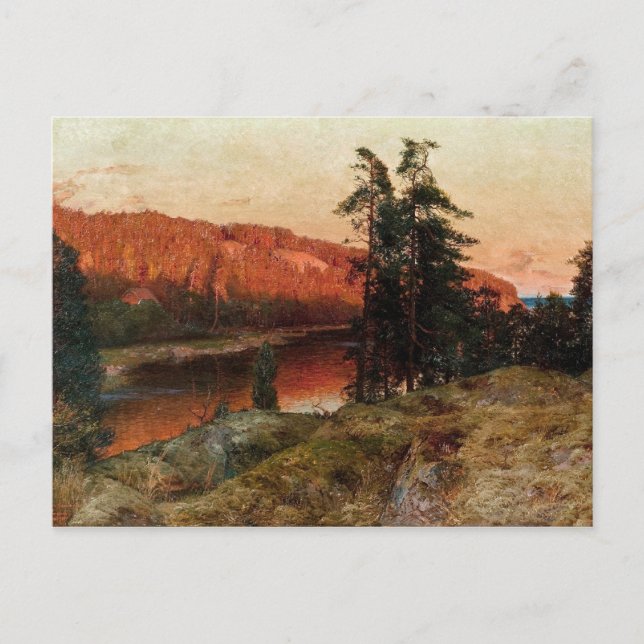 Carte postale "Le soleil du soir" d'Abrahamsson (Devant)