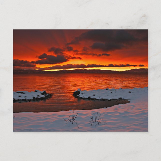 Carte Postale Le soleil levant du lac Tahoe... (Devant)
