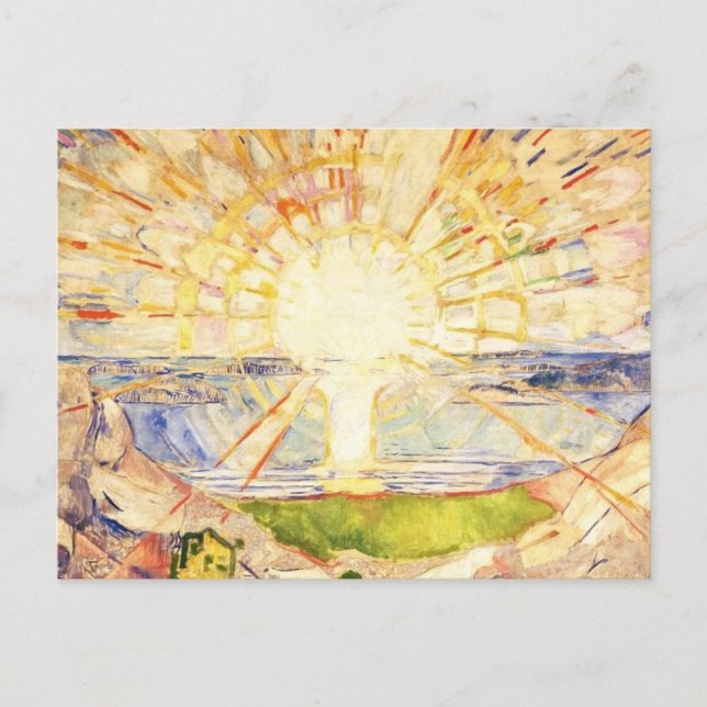 Carte Postale Le Soleil Par Edvard Munch (Devant)