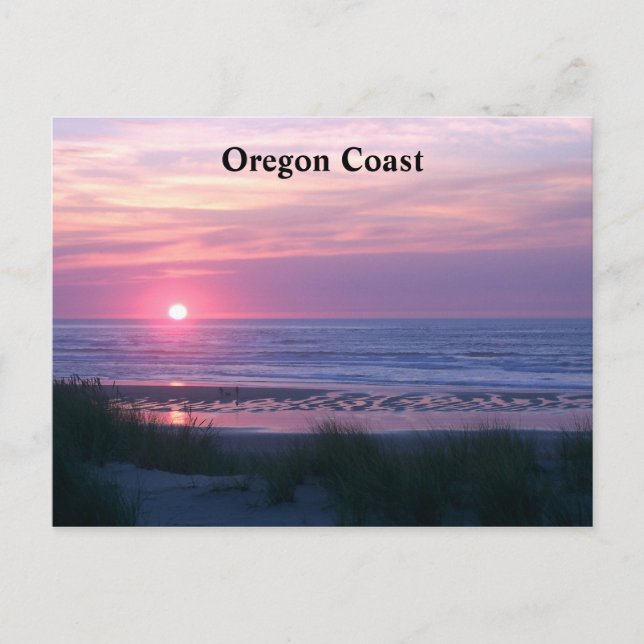 Carte Postale le soleil se fixe rose (Devant)