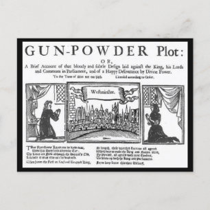 Carte Postale Le sort de poudre à canon de Guy Fawkes