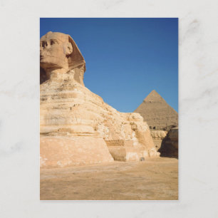 Carte Postale Le Sphinx et la Pyramide de Khafre, Gizeh