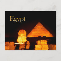 Le Sphinx et la Pyramide de Khafre la nuit