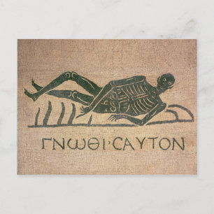 Carte Postale Le squelette étendu avec la légende 'savent