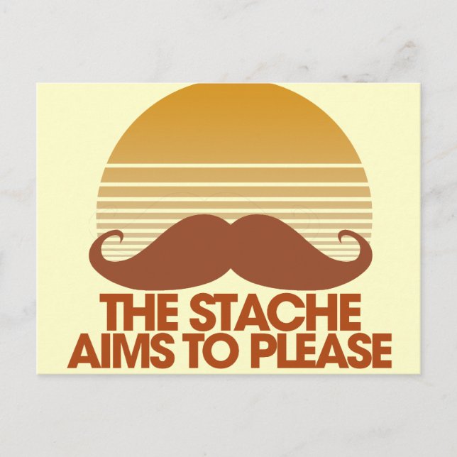 Carte Postale Le Stache veut s'il vous plaît (Devant)