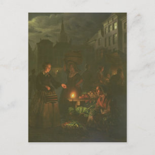 Carte Postale Le stand de légumes