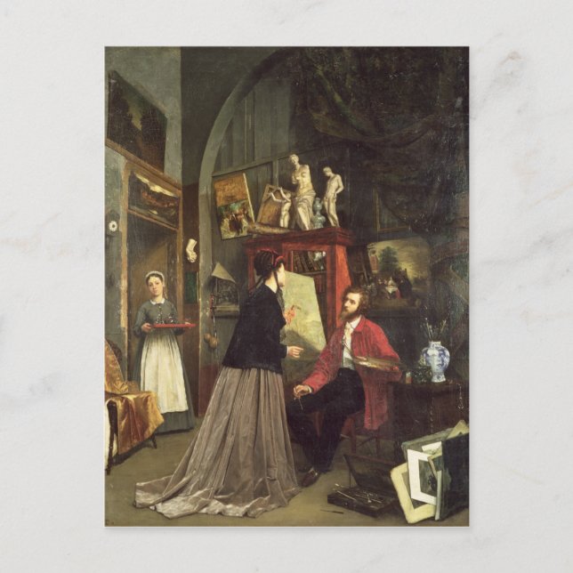 Carte Postale Le Studio de l'artiste (Devant)