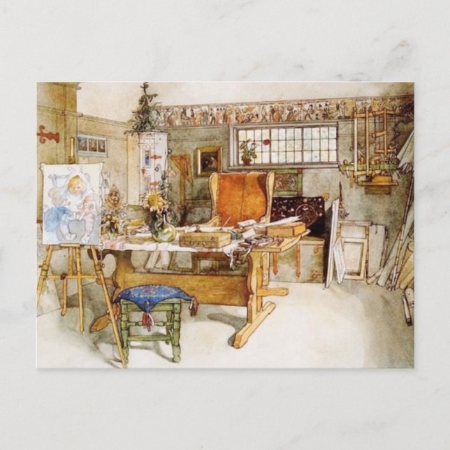 Carte Postale Le Studio de l'artiste (Devant)