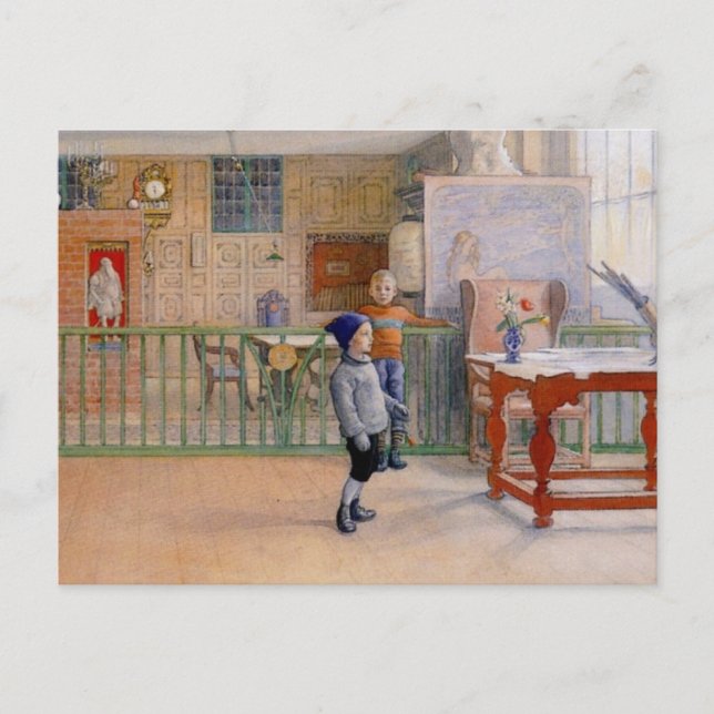 Carte Postale Le Studio Sunborn de Carl Larsson (Devant)