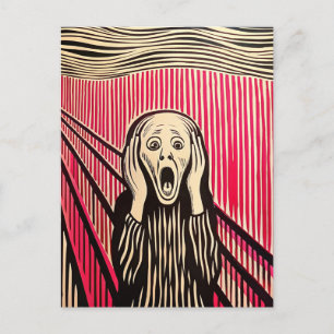 Carte Postale Le style d'illusion d'optique Scream MUNCH BAUHAUS