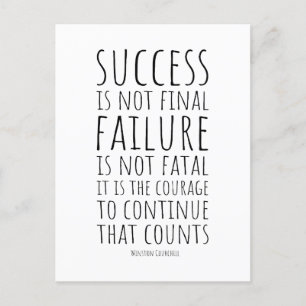 Carte Postale Le Succès N'Est Pas Définitif, L'Échec N'Est Pas F