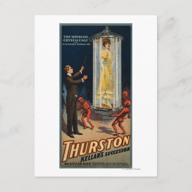 Carte Postale Le successeur de Thurston Kellar - Une femme dans  (Devant)