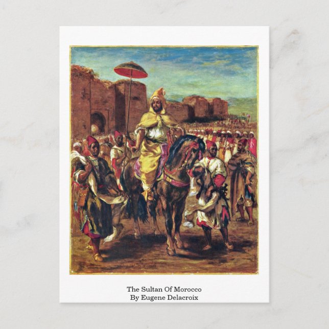 Carte Postale Le Sultan Du Maroc Par Eugene Delacroix (Devant)