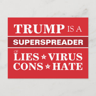 Carte Postale Le Superspreader Anti-Trump 2020 Met Les Mons À La