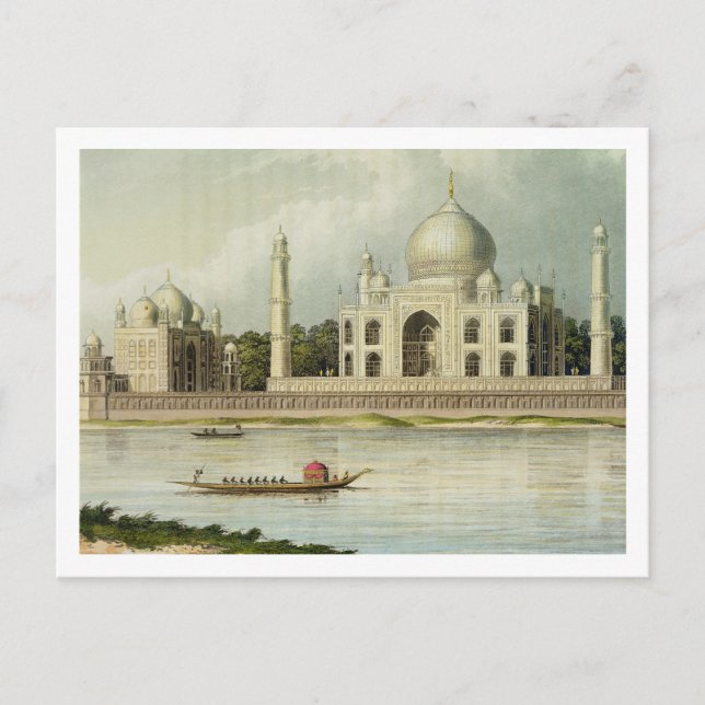 Carte Postale Le Taj Mahal, la tombe de l'empereur Shah Jehan et (Devant)