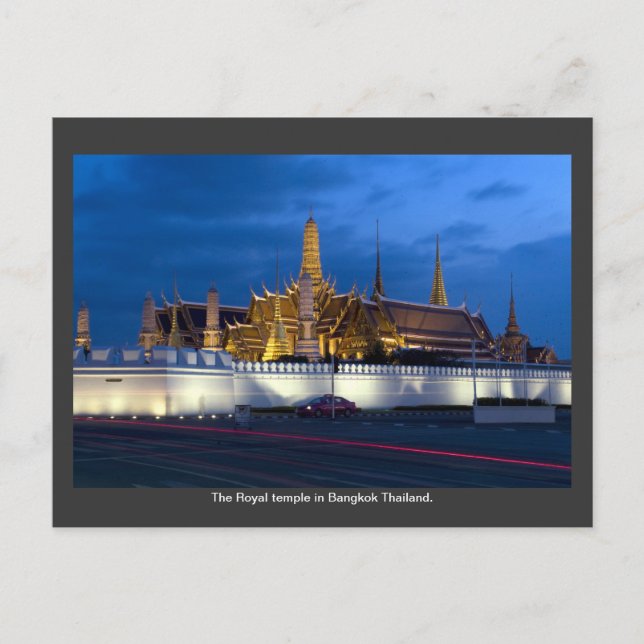 Carte Postale Le temple royal de Bangkok Thaïlande. (Devant)