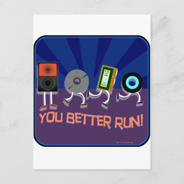 Carte Postale Le temps passe ! Style foncé (Devant)