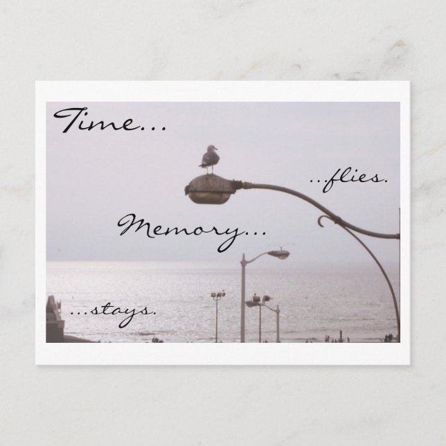 Carte Postale Le temps... vole. Mémoire...reste. (Devant)