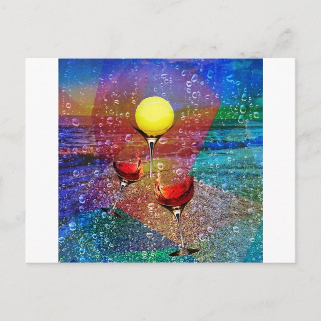 Carte Postale Le tennis célèbre en pleine couleur (Devant)