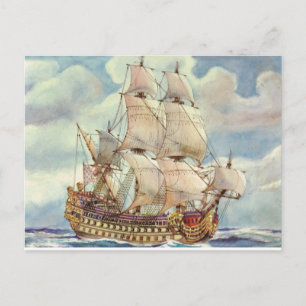 Carte Postale Le Terrible, vaisseau de guerre de Louis XIV