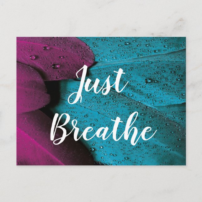 Carte Postale Le texte fait sur commande respirent juste les (Devant)