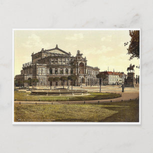 Carte Postale Le théâtre, Altstadt, Dresde, Saxe, Allemagne ra