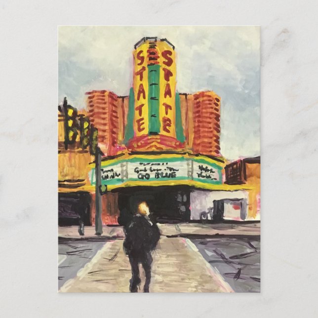 Carte Postale Le Théâtre National Ann Arbor (Devant)