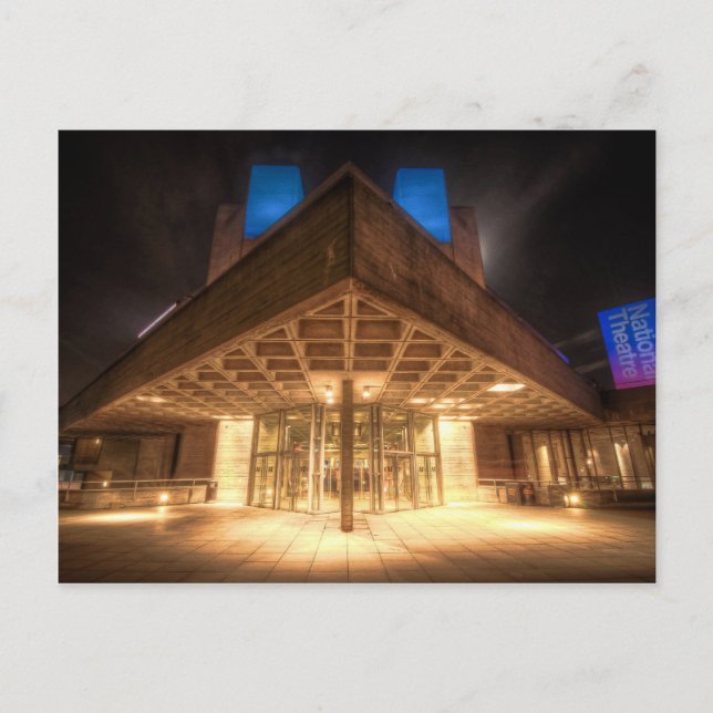 Carte Postale Le théâtre national, Southbank de Londres (Devant)