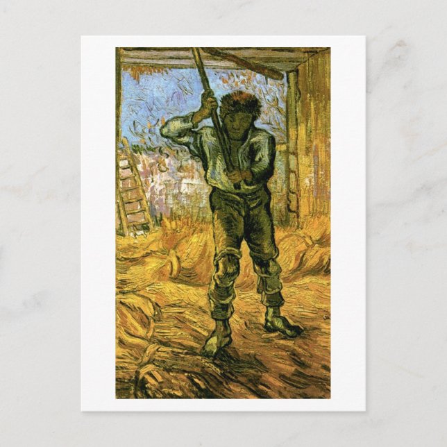 Carte Postale Le Thresher (après Millet), Van Gogh Fine Art (Devant)