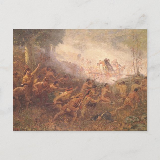 Carte Postale Le tir du général Braddock (Devant)