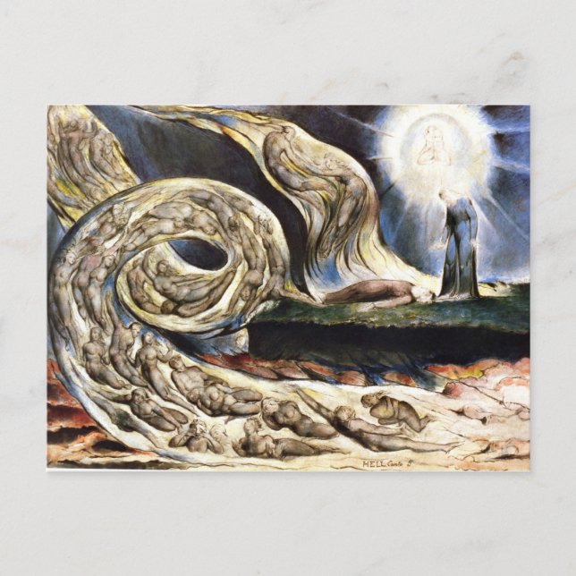 Carte Postale Le tourbillon des amoureux, William Blake (Devant)