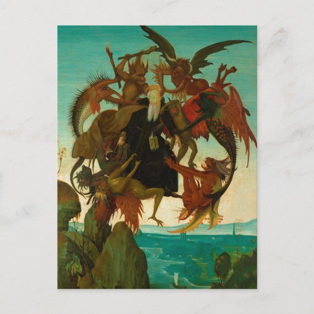 Carte Postale Le Tourment de saint Antoine par Michelangelo 1487 (Devant)