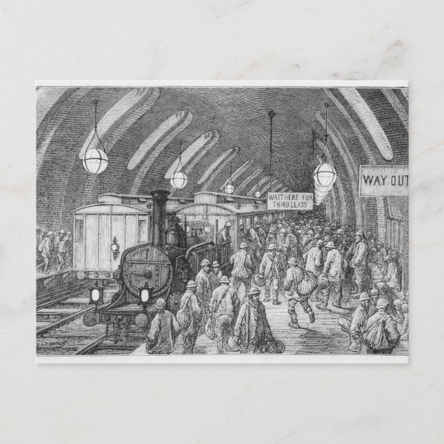 Carte Postale Le train des ouvriers (Devant)