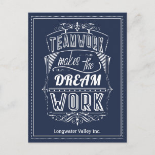 Carte Postale Le Travail D'Équipe Motivationnel Fait Le Travail 