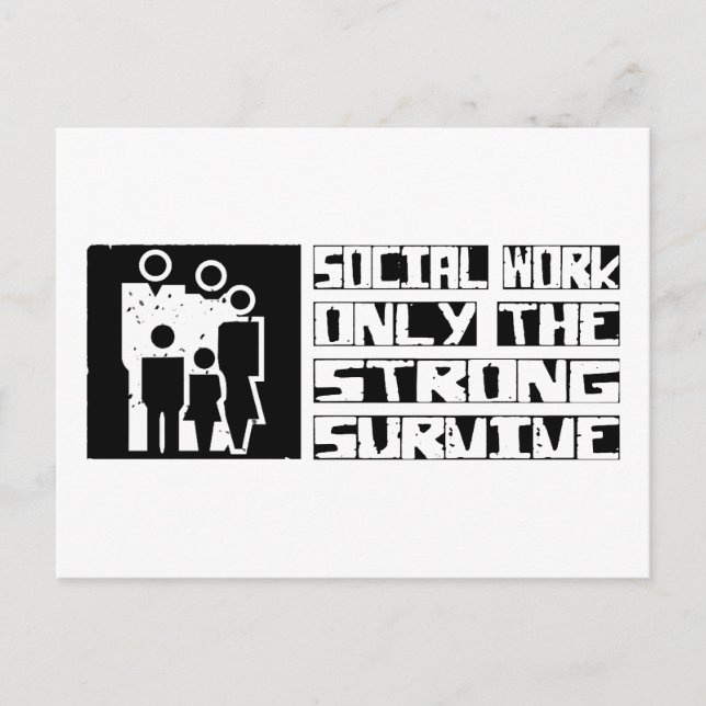 Carte Postale Le travail social survit (Devant)