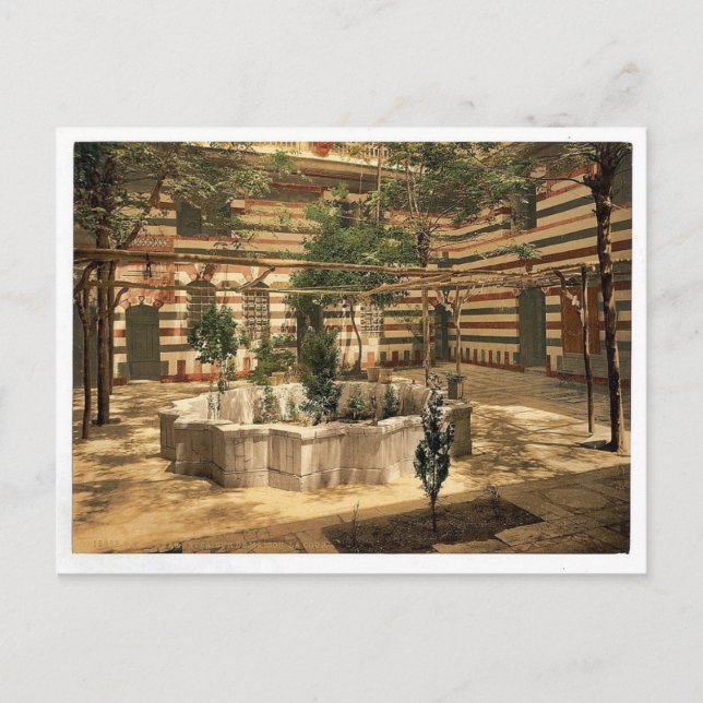 Carte Postale Le tribunal d'une maison, Damas, Terre Sainte, (i. (Devant)