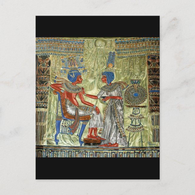 Carte Postale Le trône de Toutankhamon (Devant)