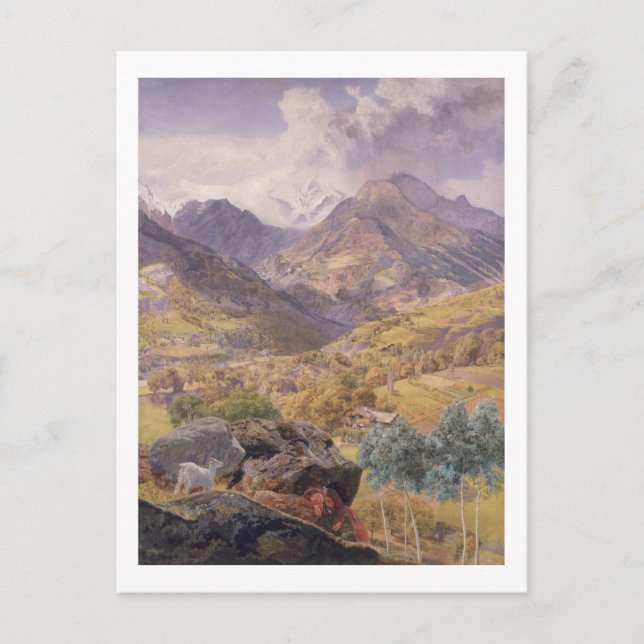 Carte Postale Le Val d'Aoste, 1858 (huile sur toile) (Devant)